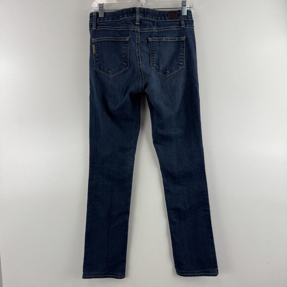 Paige Elyse Peg Straight Jeans Blue Mid Wash Women's Size 28 Made in USA Style - Picture 1 of 9